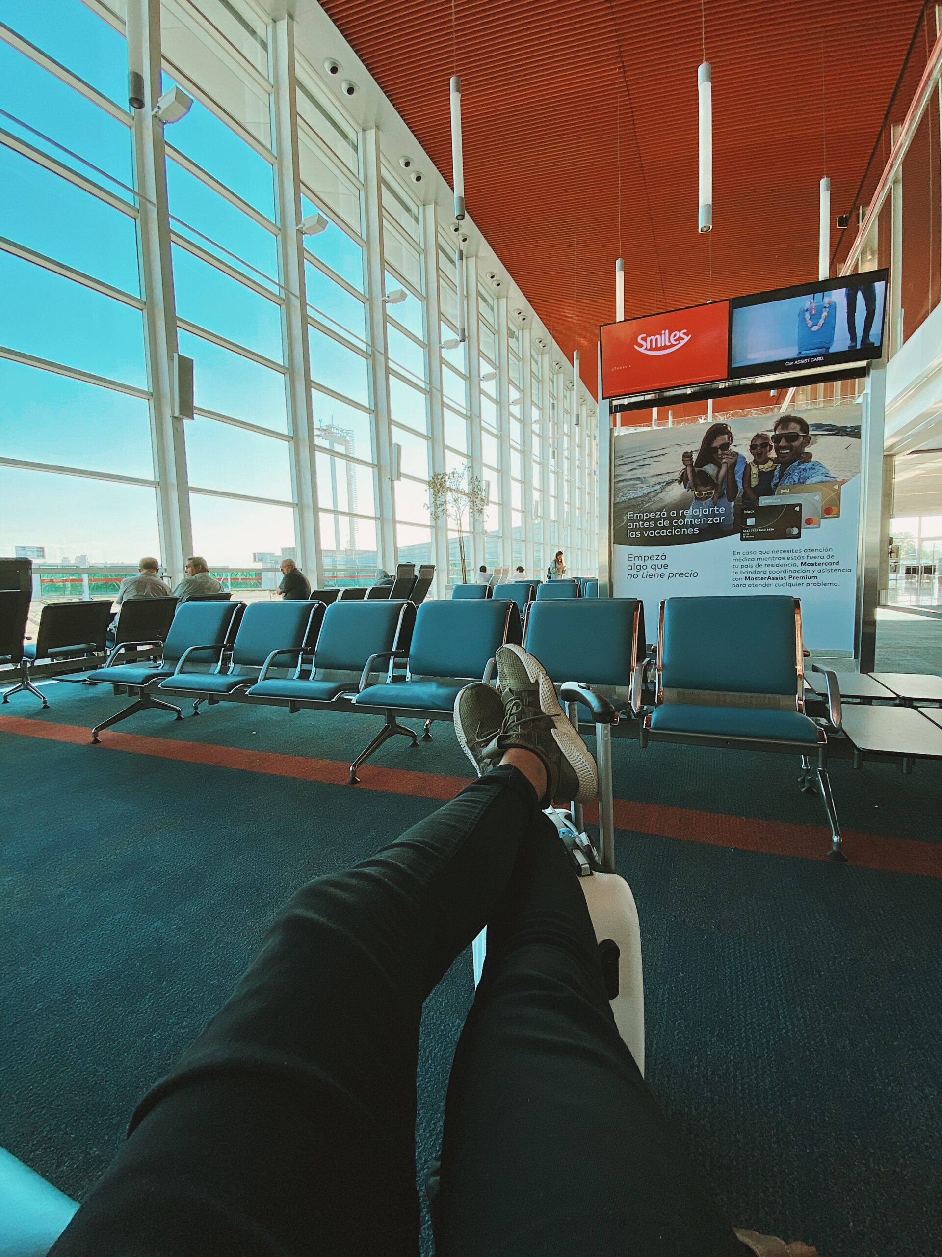 Man waiting at the airport