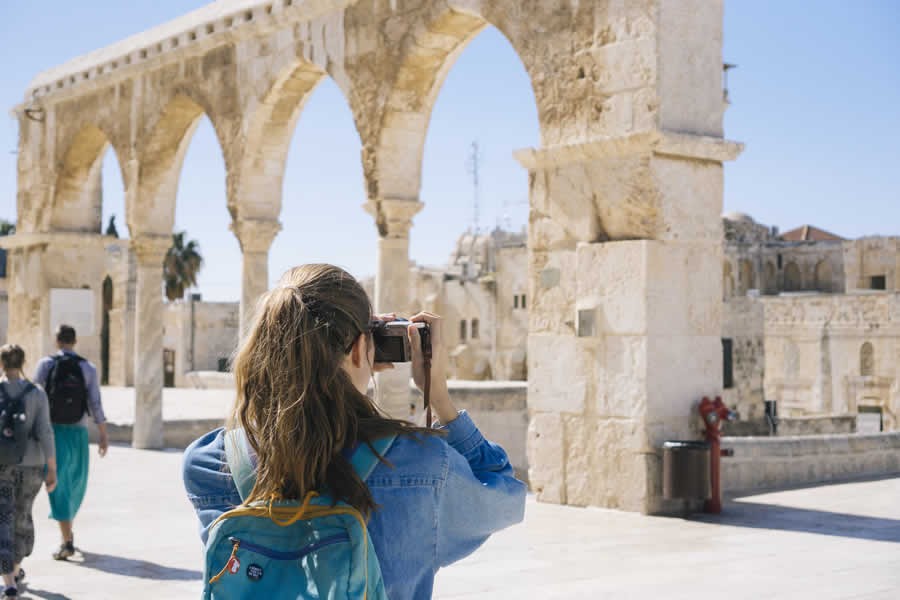 Tourists in the new normal photographer