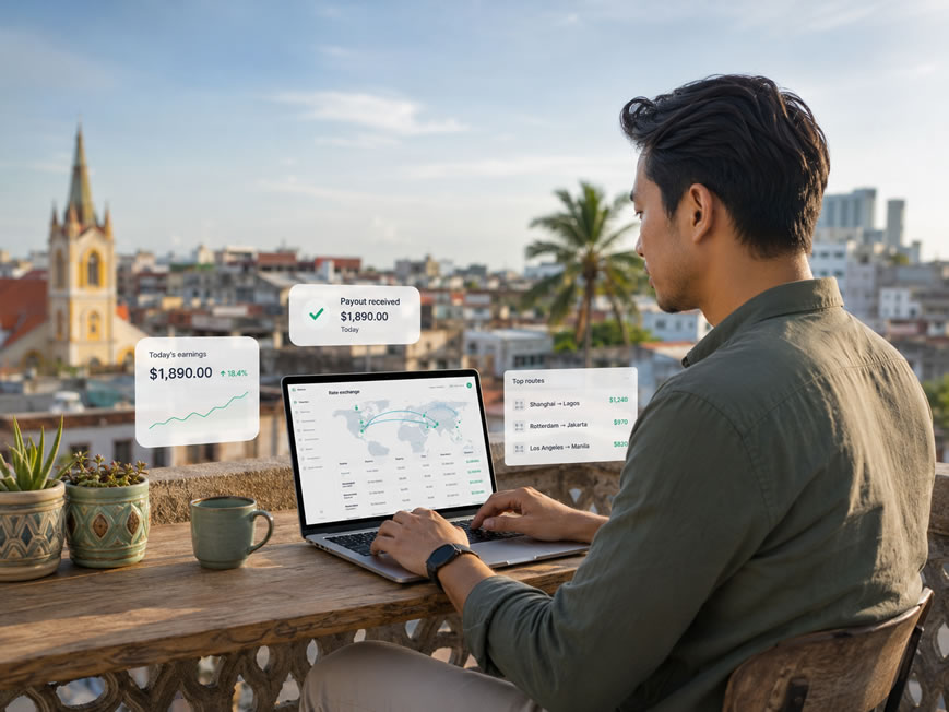 Carrier Connect provider working remotely and earning from shipping rates through Pigee