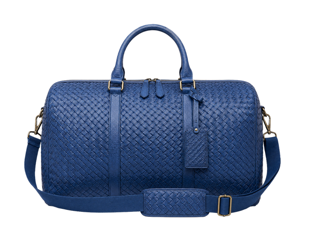 Blue handwoven travel bag